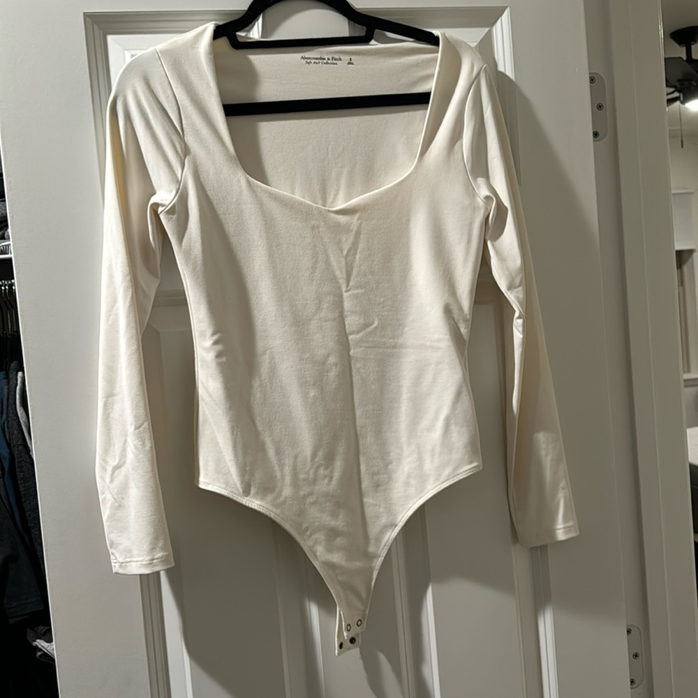 Abercrombie long sleeve white bodysuit